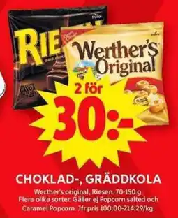 ICA Maxi Choklad-, gräddkola erbjuda