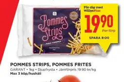 Willys GARANT Pommes strips, pommes frites erbjuda