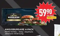 Willys PRIME PATROL Angusburgare 4-pack erbjuda