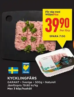 Willys Kycklingfärs erbjuda