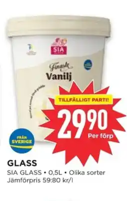 Willys SIA GLASS Glass erbjuda