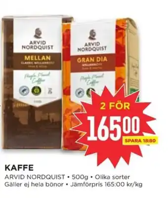 Willys ARVID NORDQUIST Kaffe erbjuda