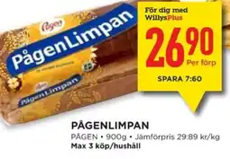 Willys PÅGEN Pågenlimpan erbjuda