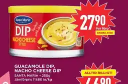 Willys SANTA MARIA Guacamole dip, nacho cheese dip erbjuda