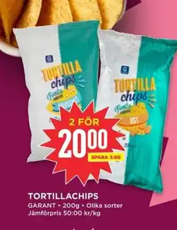 Willys GARANT Tortillachips erbjuda