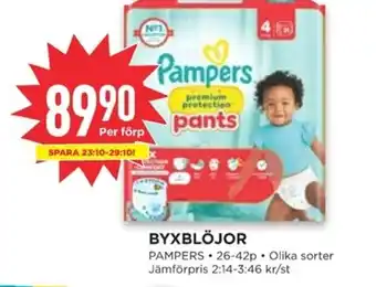 Willys PAMPERS Byxblöjor erbjuda