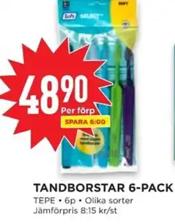 Willys TEPE Tandborstar 6-pack erbjuda