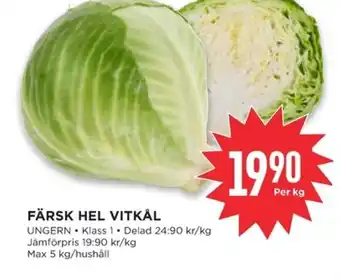 Willys Färsk hel vitkål erbjuda