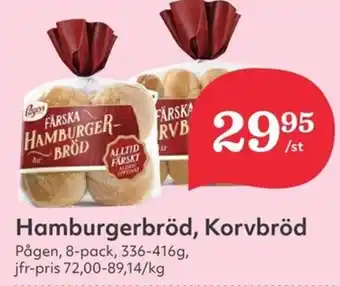 Hemköp Hamburgerbröd, korvbröd erbjuda