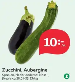 Hemköp Zucchini, aubergine erbjuda