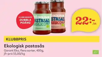 Hemköp GARANT Ekologisk pastasås erbjuda