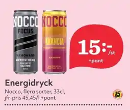 Hemköp NOCCO Energidryck erbjuda