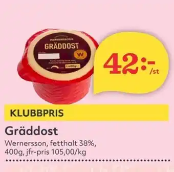 Hemköp WERNERSSON Gräddost erbjuda