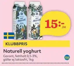 Hemköp GARANT Naturell yoghurt erbjuda
