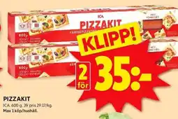 ICA Kvantum ICA Pizzakit erbjuda