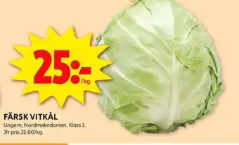 ICA Kvantum Färsk vitkål erbjuda