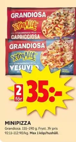 ICA Kvantum GRANDIOSA Minipizza erbjuda