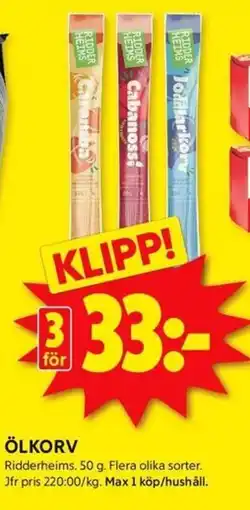 ICA Kvantum Ölkorv erbjuda