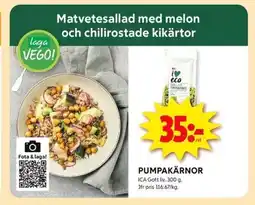 ICA Kvantum ICA Pumpakärnor erbjuda