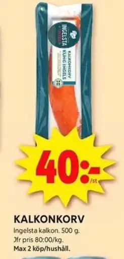 ICA Kvantum Kalkonkorv erbjuda