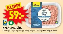 ICA Kvantum Kycklingfärs erbjuda