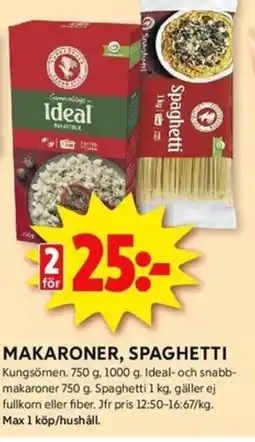 ICA Kvantum Makaroner, spaghetti erbjuda