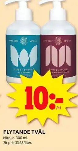 ICA Kvantum MIRELLE Flytande tvål erbjuda