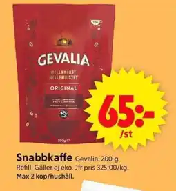ICA Supermarket GEVALIA Snabbkaffe erbjuda