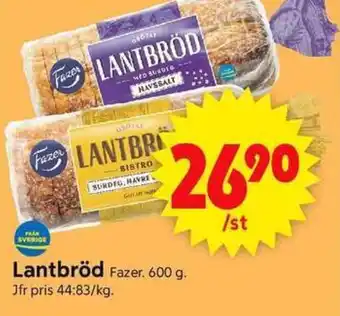 ICA Supermarket FAZER Lantbröd erbjuda
