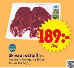 ICA Supermarket ICA Skivad rostbiff erbjuda