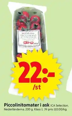 ICA Supermarket ICA Piccolinitomater i ask erbjuda