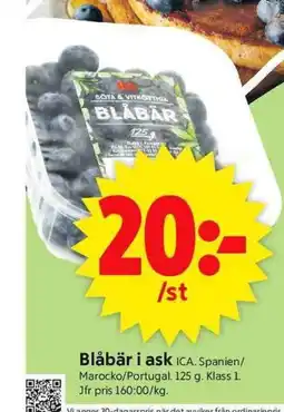 ICA Supermarket ICA Blåbär i ask erbjuda