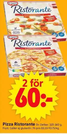 ICA Supermarket DR. OETKER Pizza ristorante erbjuda