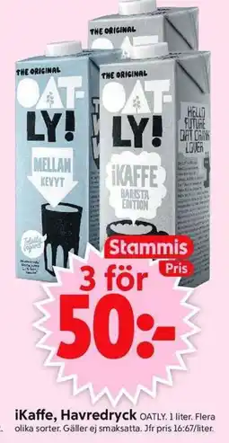 ICA Supermarket OATLY Ikaffe, havredryck erbjuda