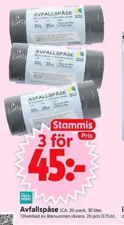 ICA Supermarket ICA Avfallspäse erbjuda