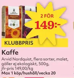 Östenssons ARVID NORDQUIST Kaffe erbjuda