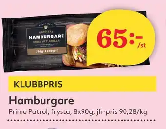 Östenssons PRIME PATROL Hamburgare erbjuda