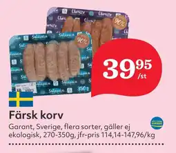 Östenssons GARANT Färsk korv erbjuda