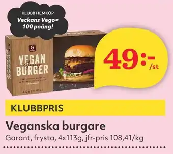 Östenssons GARANT Veganska burgare erbjuda