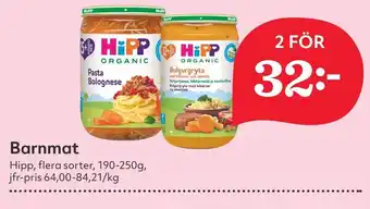Östenssons HIPP Barnmat erbjuda