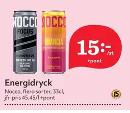 Östenssons NOCCO Energidryck erbjuda