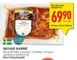 Willys SKIVAD KARRÉ erbjuda