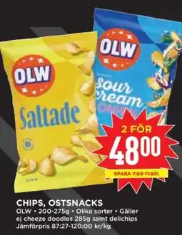 Willys Chips, Ostsnacks erbjuda