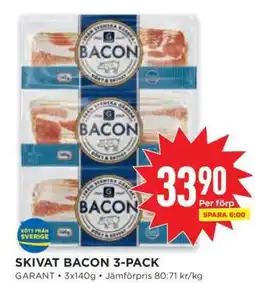 Willys SKIVAT BACON 3-PACK erbjuda