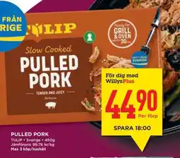 Willys PULLED PORK erbjuda