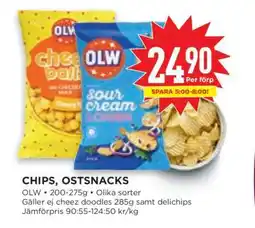 Willys Chips, Ostsnacks erbjuda