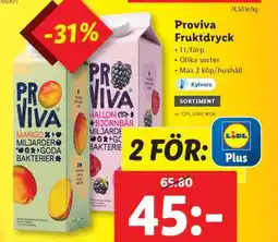 Lidl Proviva Fruktdryck erbjuda