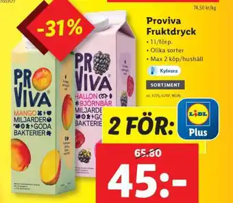 Lidl Proviva Fruktdryck erbjuda