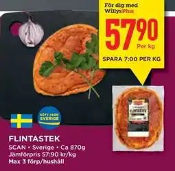 Willys Flintastek erbjuda