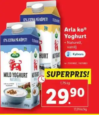 Lidl Arla Ko yoghurt erbjuda